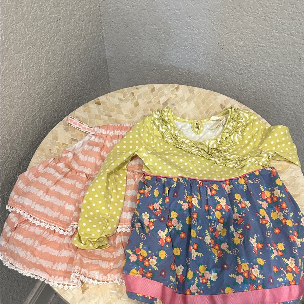 Matilda Jane Green and Blue Floral Dress and Tommy Bahama dress set